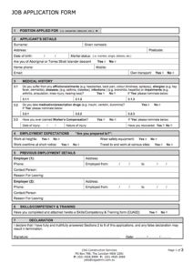 Job Application Form